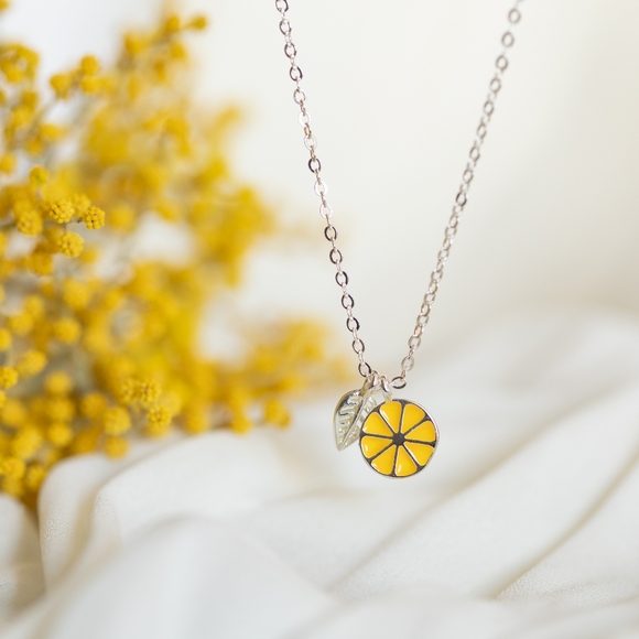 Summer Lemon Necklace (S925) - Only 1 left! - Picture 5 of 6